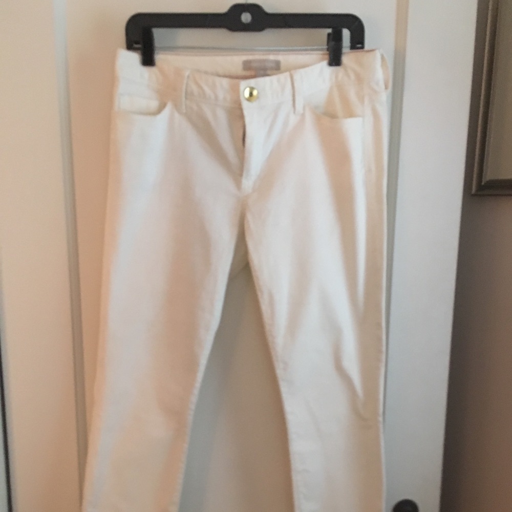Off white cotton skinny pants